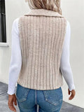 Open Front Fuzzy Vest Coat - CELIVINE