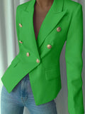 Decor Button Lapel Collar Blazer - CELIVINE