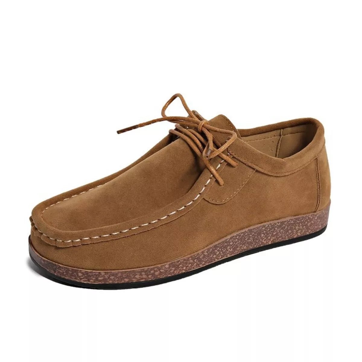 Round Toe Lace Up Loafers - CELIVINE