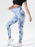 Tie - Dye High Waist Active Leggings - CELIVINE