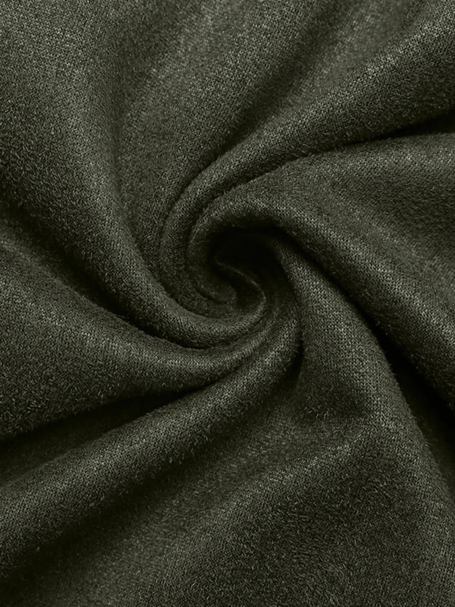 Button Front Mini Sweatshirt Dress - CELIVINE