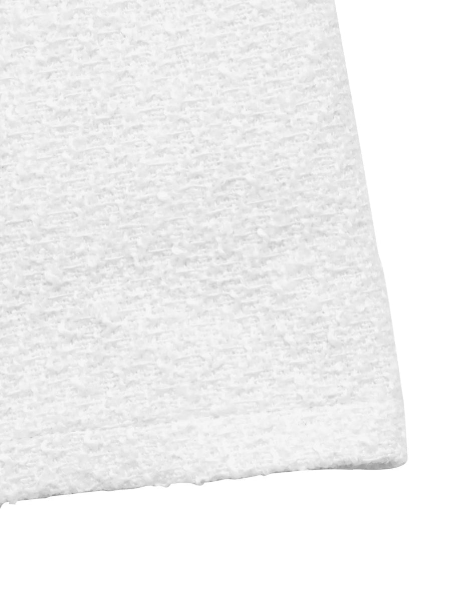 Textured Button - Front Vest with Raw Edge - CELIVINE