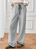 Wide - Leg Drawstring Pants - CELIVINE