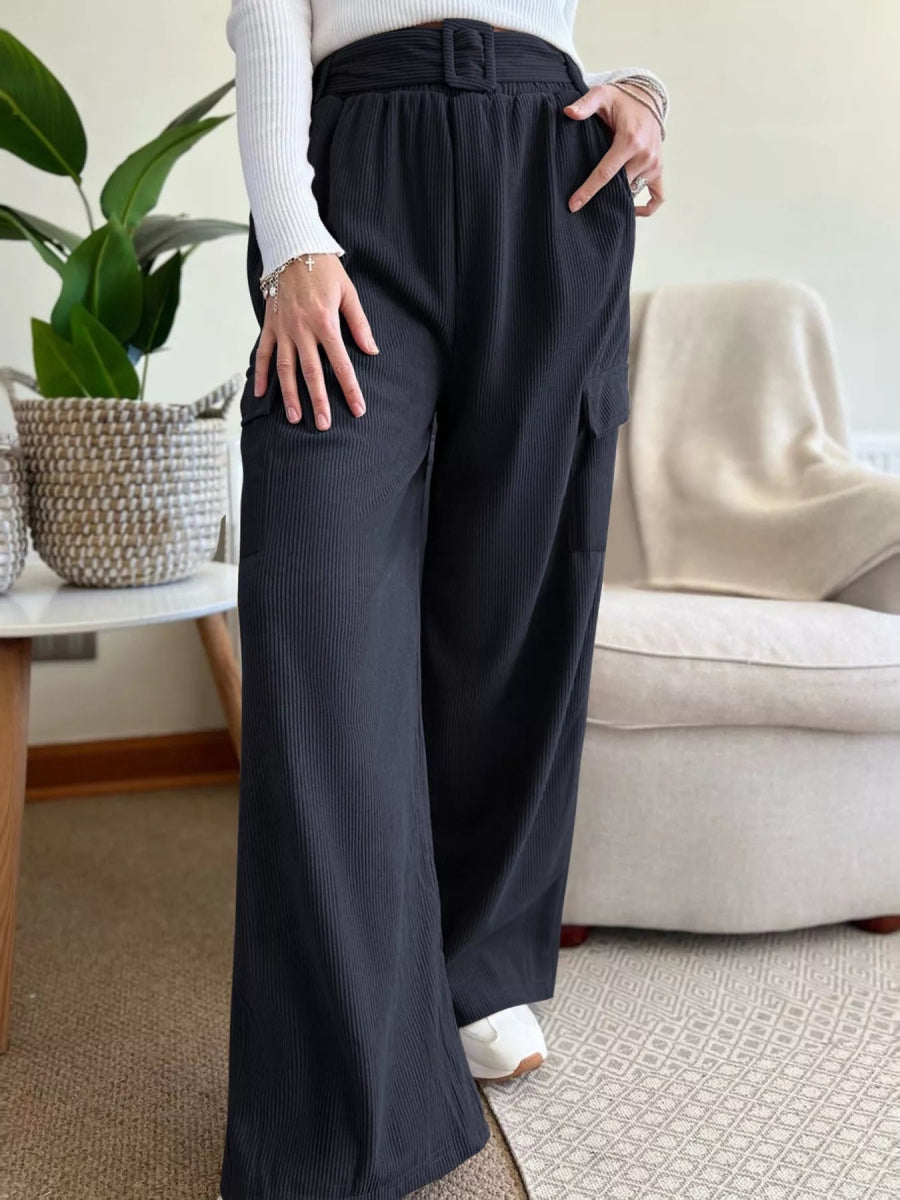 High - Waisted Wide - Leg Pants - CELIVINE