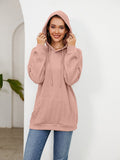 Raglan Sleeve Front Pocket Hoodie - CELIVINE
