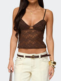 Adjustable Strap Lace Cami - CELIVINE