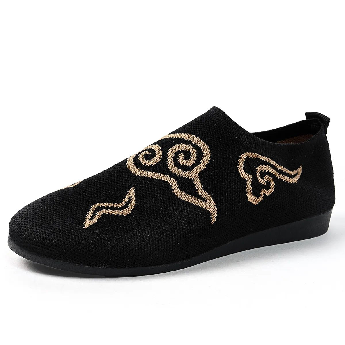 Knit Clound Pattern Flat Loafers - CELIVINE