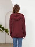 Raglan Sleeve Front Pocket Hoodie - CELIVINE