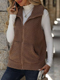 Zip - Up Vest Coat - CELIVINE