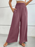 High - Waisted Wide Leg Pants - CELIVINE