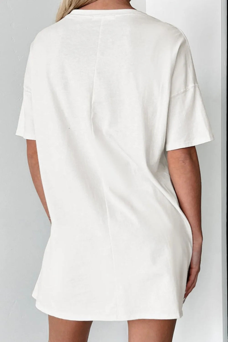 Cowboy Graphic Round Neck Half Sleeve T-Shirt - CELIVINE