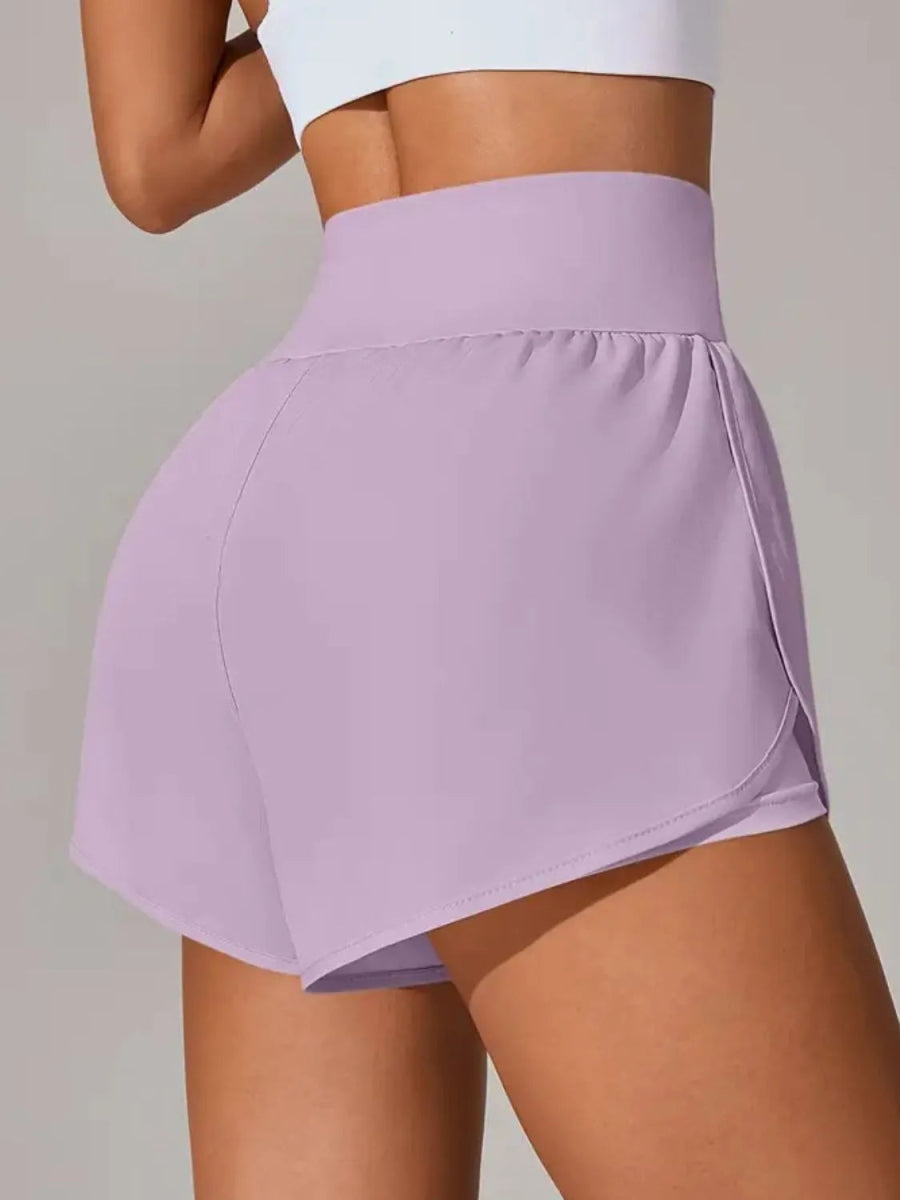 Pocketed High Waist Active Shorts - CELIVINE