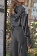 Zip - Up Hoodie and Pants Active Set - CELIVINE