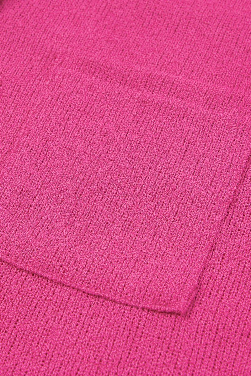 Exposed Seam Detail Henley Knit Hoodie - CELIVINE