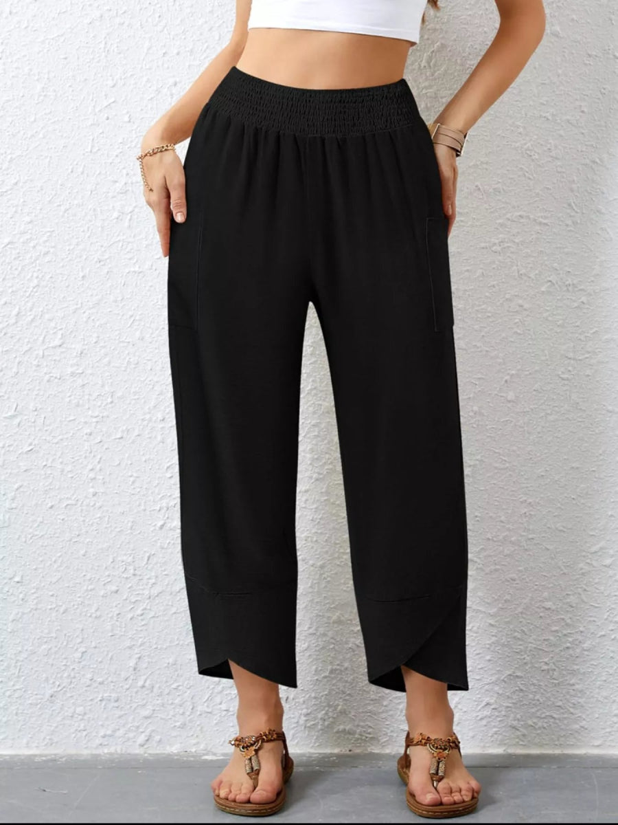 Elastic Waist Pants - CELIVINE