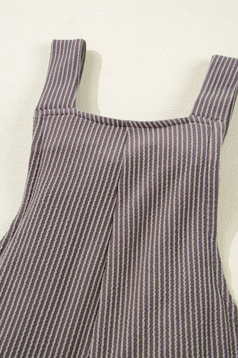 Corded Adjustable Straps Wide Leg Loose Overalls - CELIVINE