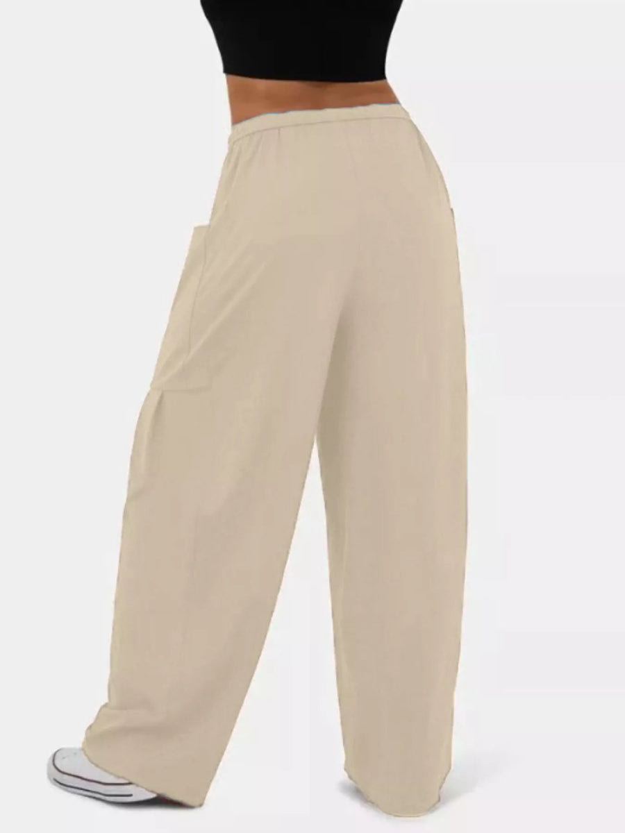 Drawstring Wide Leg Pants - CELIVINE