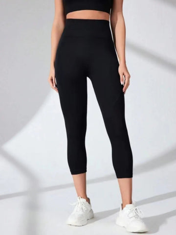 High Waist Cropped Active Leggings - CELIVINE