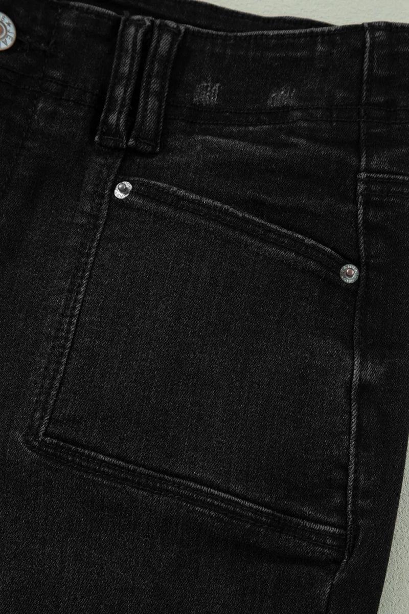 High - Waisted Wide - Leg Vintage Wash Jeans - CELIVINE