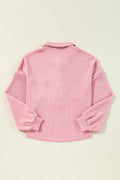 Pocketed Half Button Long Sleeve Sweatshirt - CELIVINE