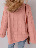 Textured Knit Open Front Cardigan with Pockets - CELIVINE