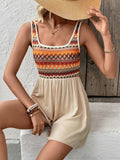 Wide Strap Casual Romper - CELIVINE