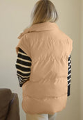 Zip Up Vest Coat with Pockets - CELIVINE