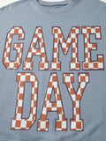 Game Day Checkered Oversized Sweatshirt - CELIVINE