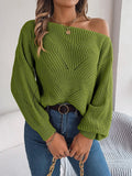 Openwork Long Sleeve Sweater - CELIVINE