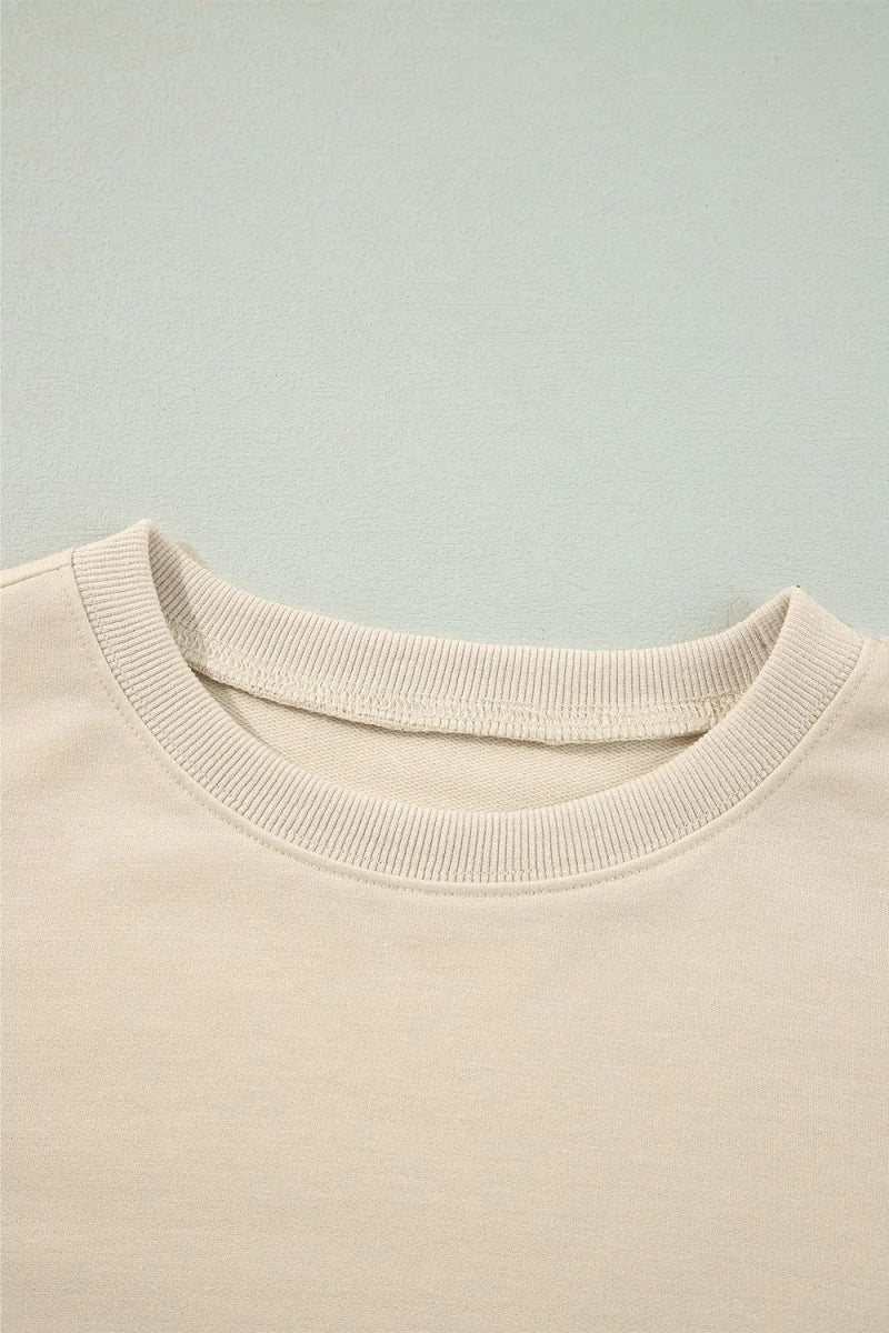 Ruffled Round Neck Long Sleeve Blouse - CELIVINE