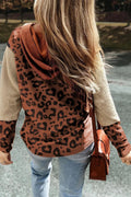 Leopard Dropped Shoulder Hoodie - CELIVINE
