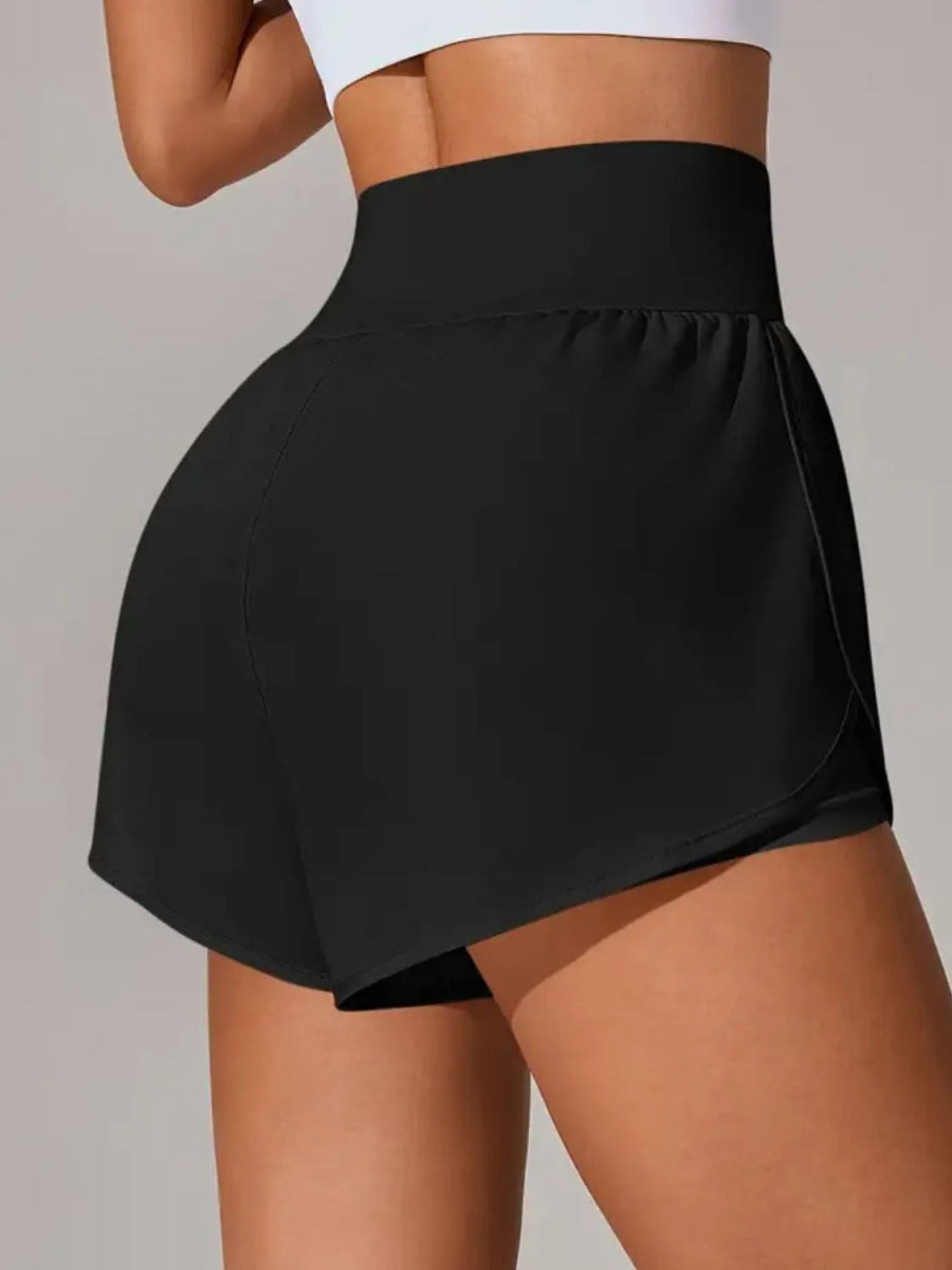 Pocketed High Waist Active Shorts - CELIVINE