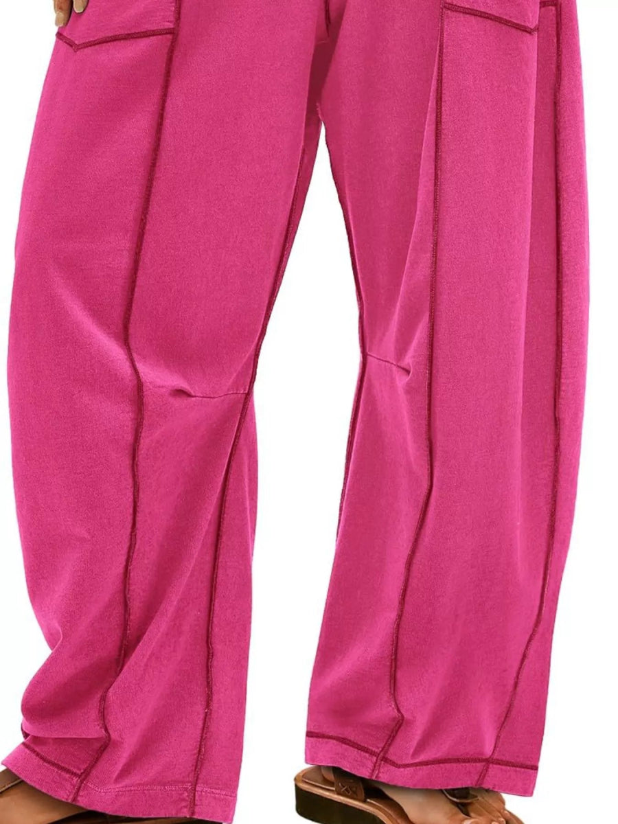 Drawstring Wide Leg Pants - CELIVINE