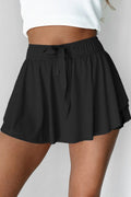 Drawstring Active Skorts - CELIVINE