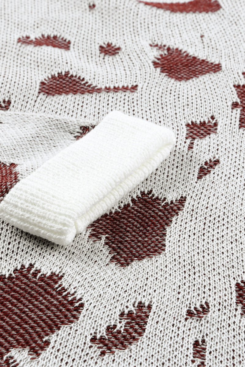 Contrast Round Neck Drop Shoulder Sweater - CELIVINE