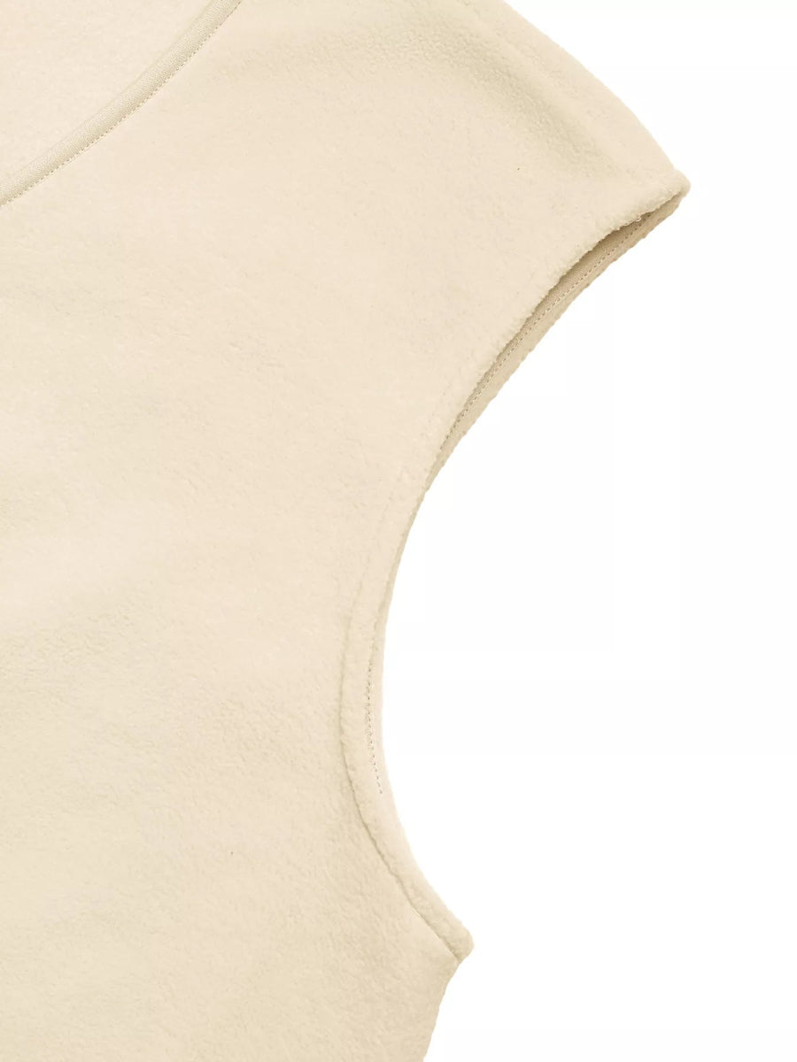 Full Size Open Front Vest Coat Plus Size - CELIVINE