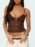 Adjustable Strap Lace Cami - CELIVINE