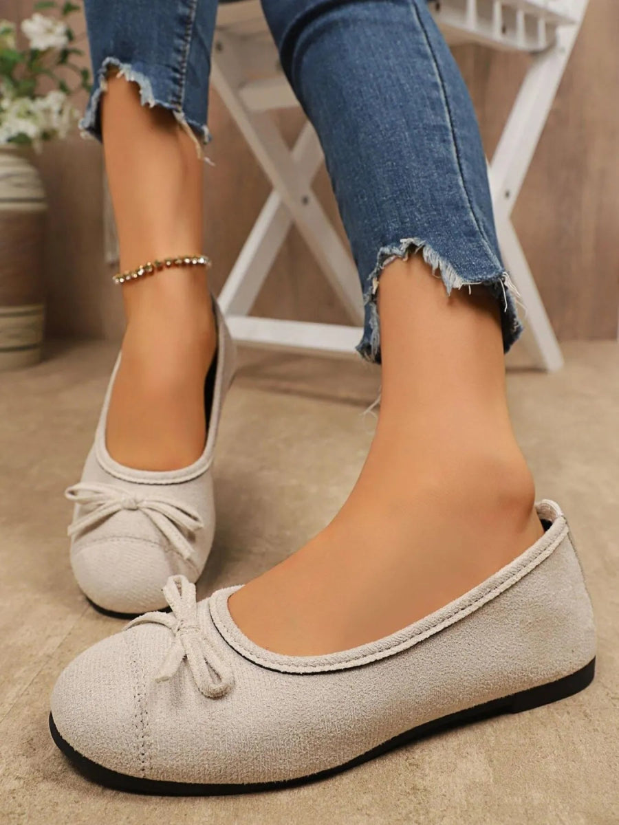 Bow - Detail Slip - On Loafers - CELIVINE