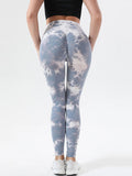 Tie - Dye High Waist Active Leggings - CELIVINE