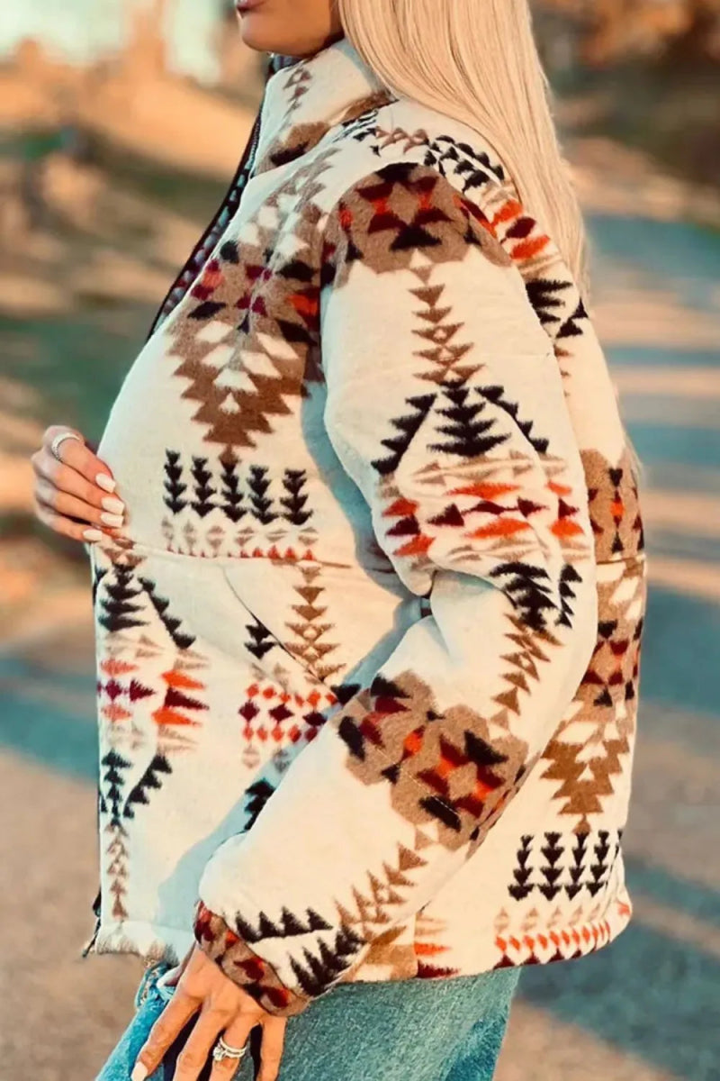 Zip Up Mock Neck Jacket - CELIVINE