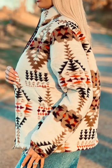 Zip Up Mock Neck Jacket - CELIVINE