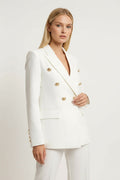 Decor Button Lapel Collar Blazer - CELIVINE