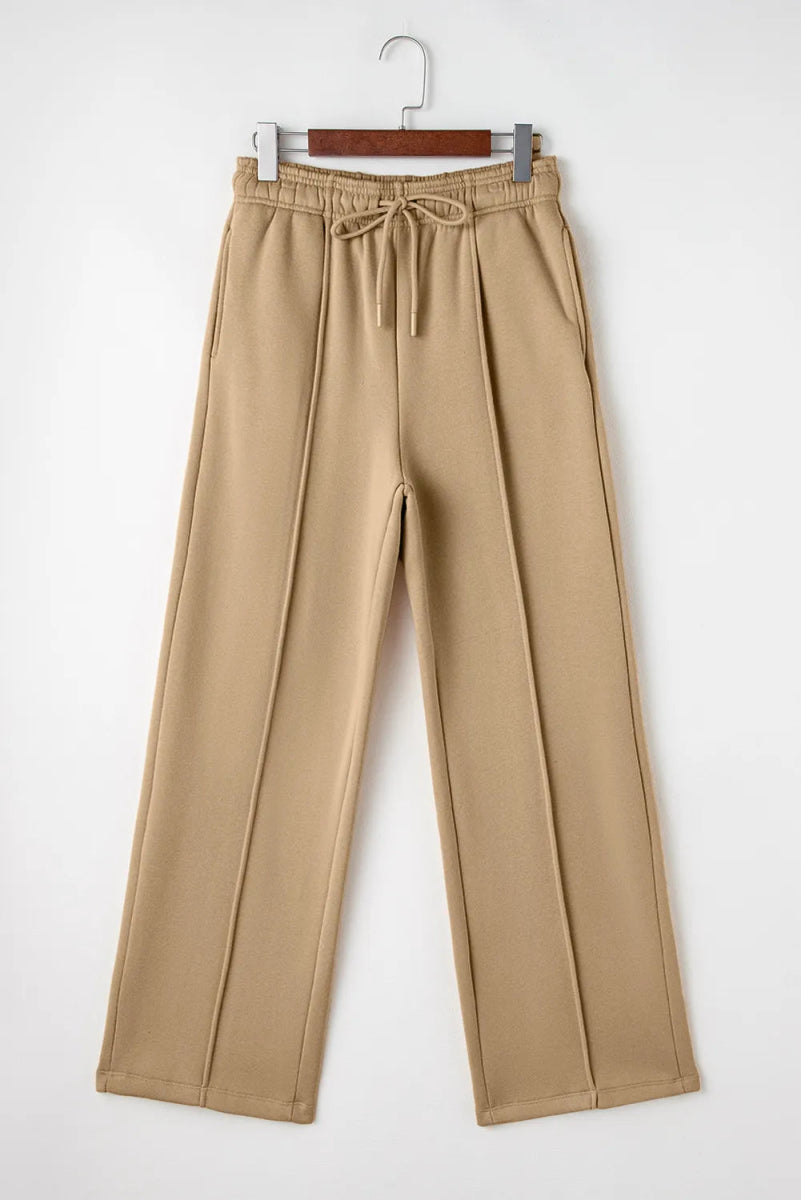 Drawstring Wide Leg Pants with Pockets - CELIVINE