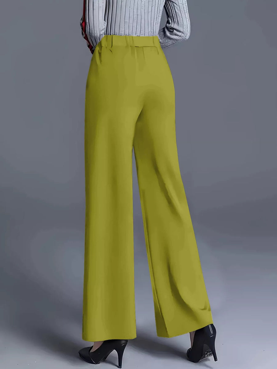 High - Waisted Wide Leg Pants - CELIVINE