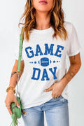 GAME DAY Round Neck Short Sleeve T-Shirt - CELIVINE