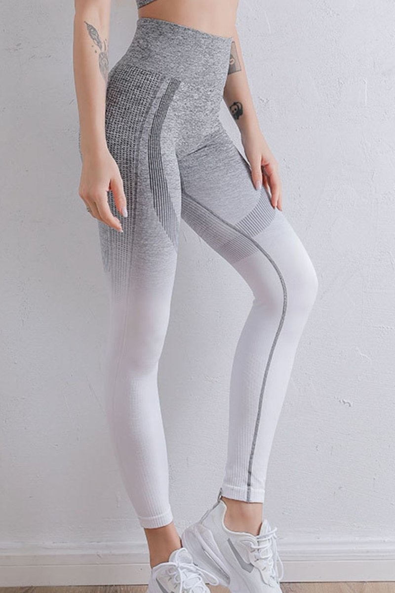 Gradient High Waist Sports Leggings - CELIVINE