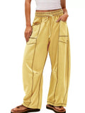 Drawstring Wide Leg Pants - CELIVINE