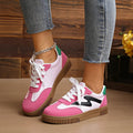 Round Toe Lace Up Sneakers - CELIVINE
