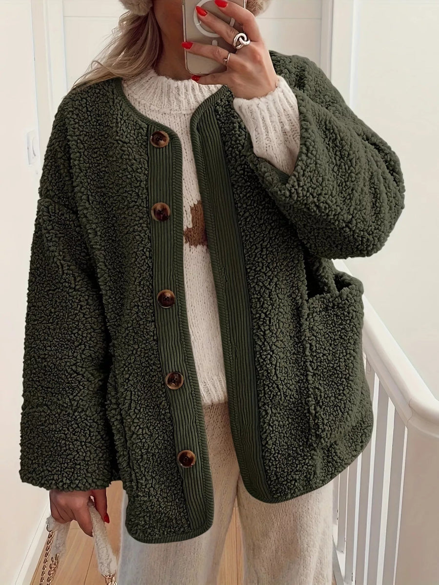 Sherpa Button - Up Outerwear - CELIVINE