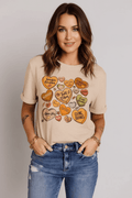 Heart Graphic Round Neck Short Sleeve T-Shirt - CELIVINE